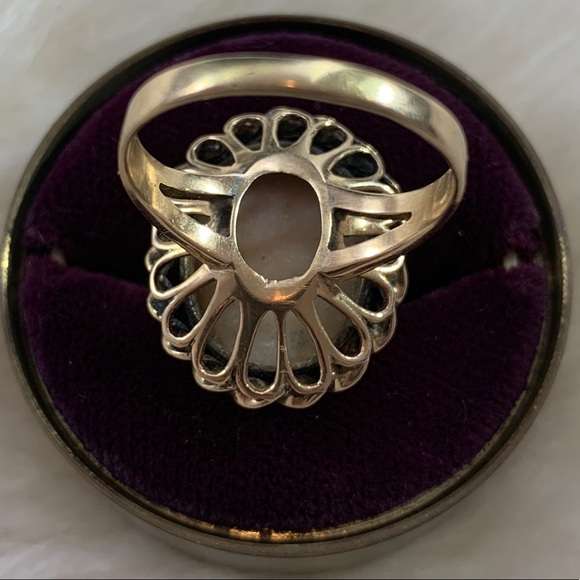 18k Gold Cameo Ring 9-9.25 Man Or God In Helmet - Picture 7 of 11